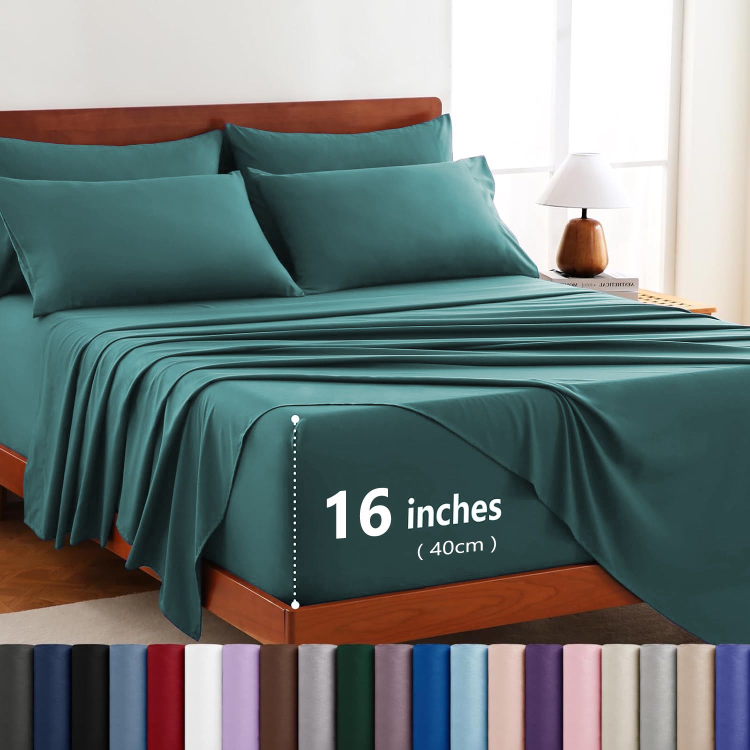 Microfibre Sheet Set King Single - Biscay Blue